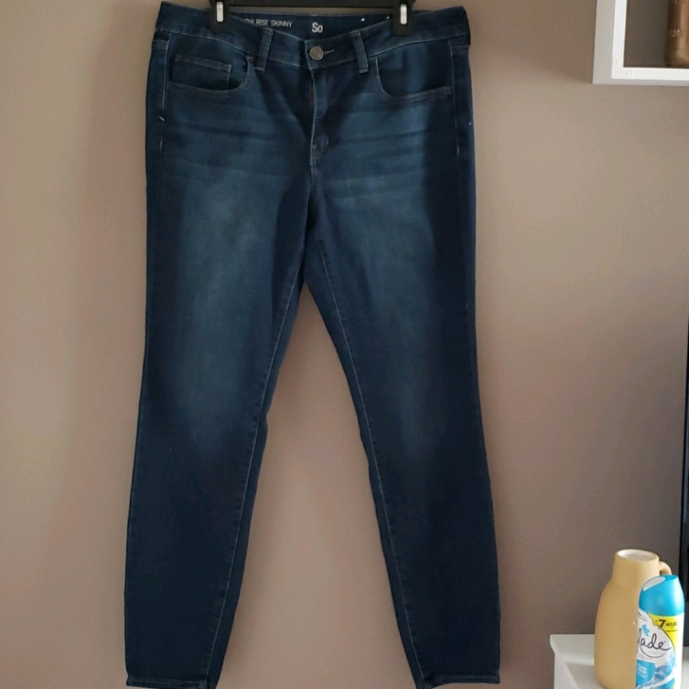 Dark blue jeans